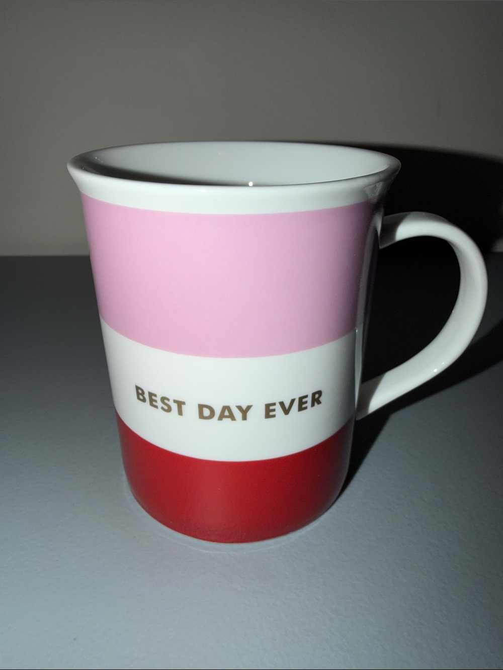 Fringe Studio Pink, White & Red 'Best Day Ever' Ceramic Mug